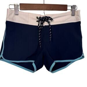 Greenlines Women’s Board Swim Shorts Size 00 Blue Recycled Fabric Pocket Ocean
